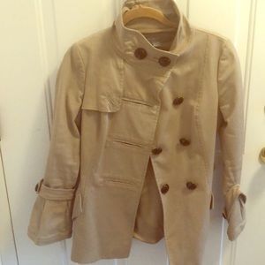 Zara tan short trench style jacket